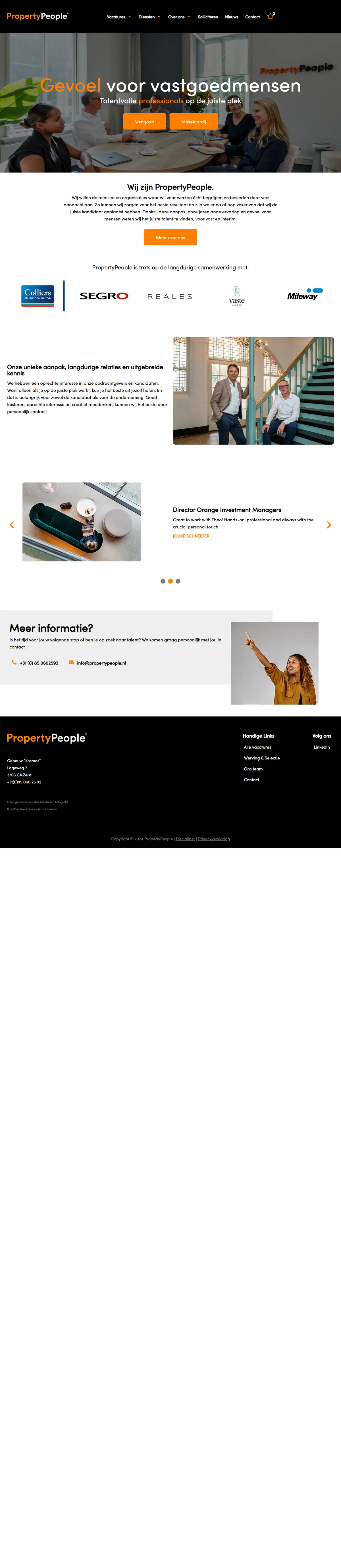De website van PROPERTY PEOPLE