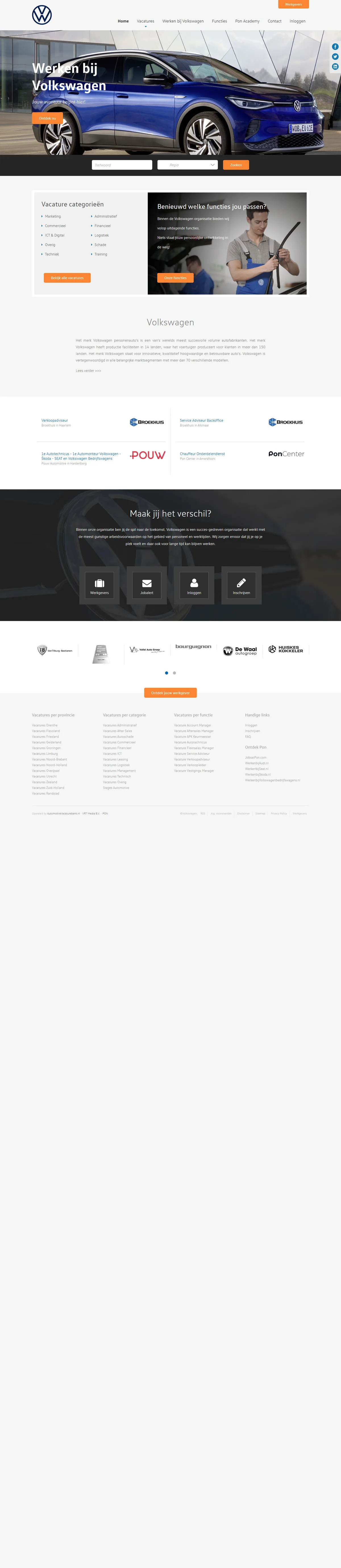 De website van VW